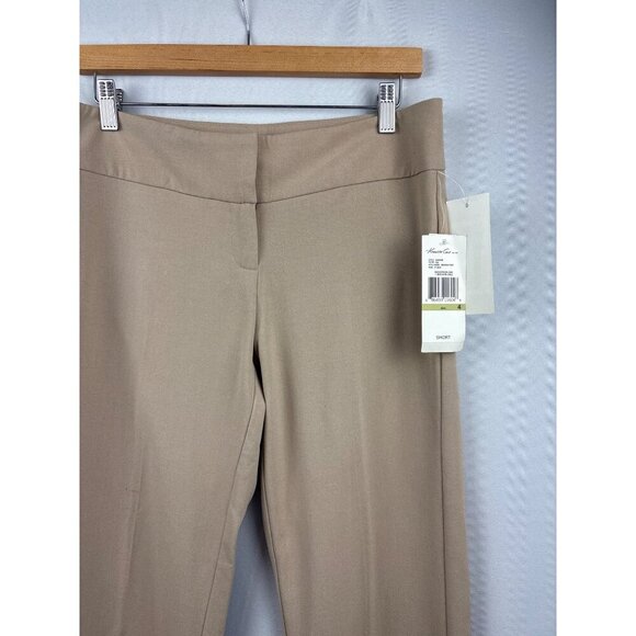 Women’s Kenneth Cole Size 4 Khaki Slacks with Fake Back Pockets - Picture 3 of 7